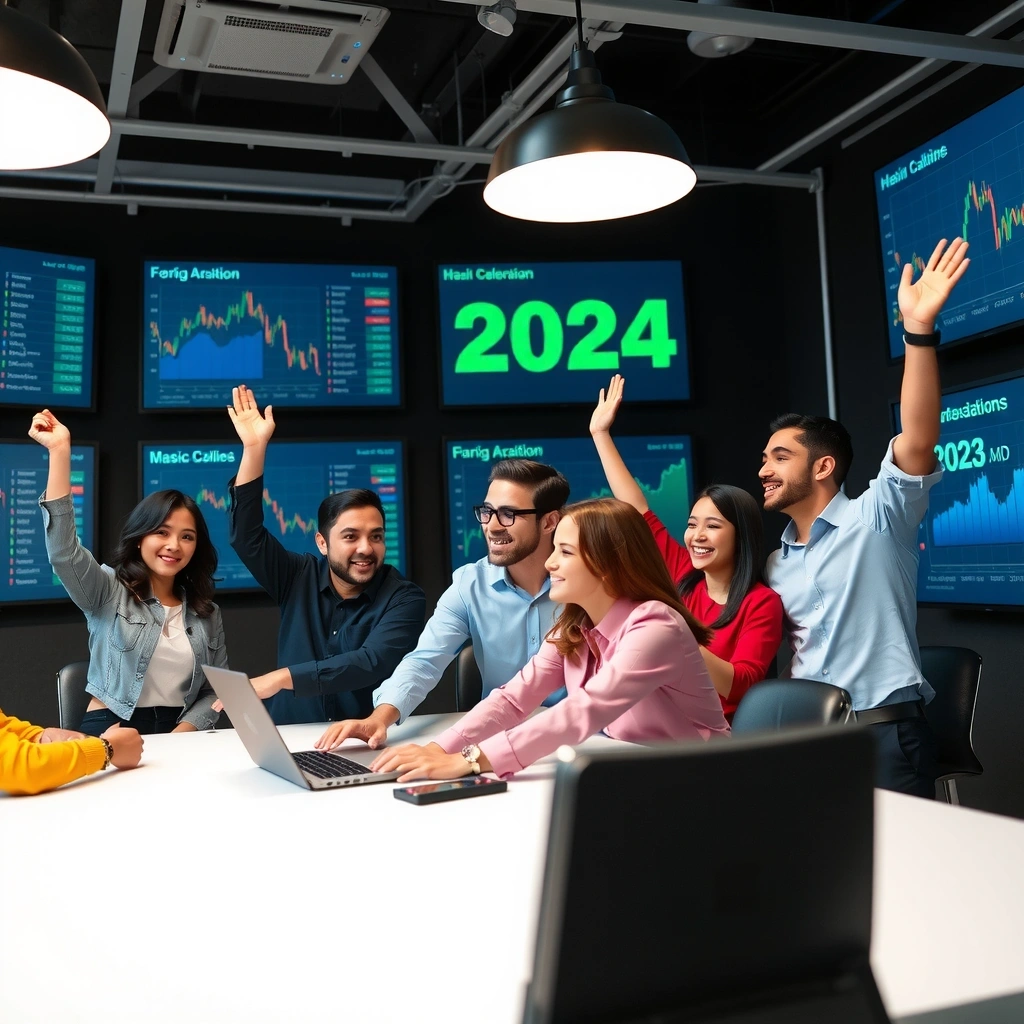 Global team celebration in 2024