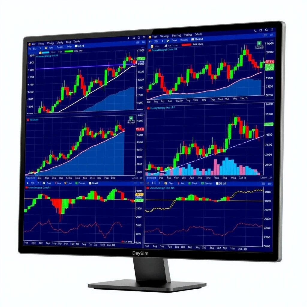 Dynamic market simulation interface showing real-time trading data